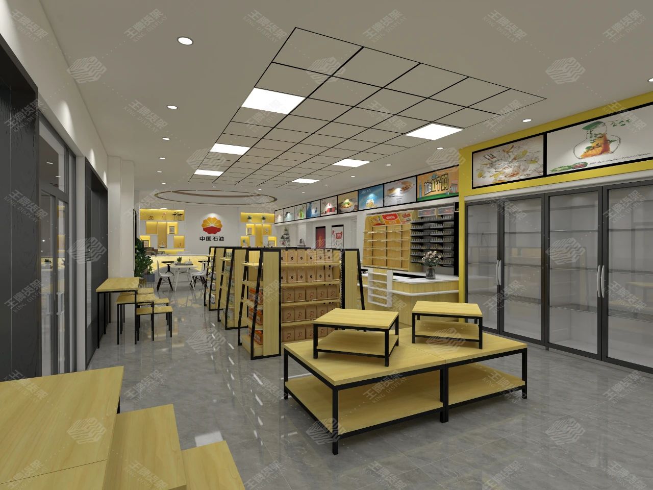 加油站便利店货架